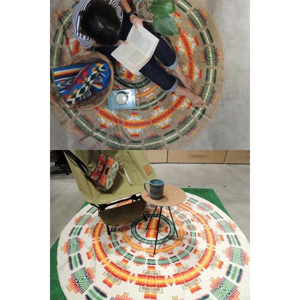 ペンドルトン Pendleton Sale 国内限定 プリンテッド ラウンドタオル 円形 直径152cm ラグマット インディゴ アイボリー カーキ Gakuオンラインショップ 通販 Yahoo ショッピング