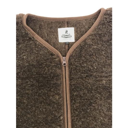 COLD BREAKER ウールベスト ボア ジップ ブラウン アウトドア 9362