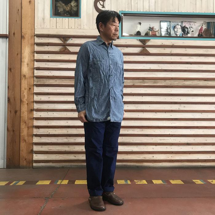 orSlow オアスロウ シャンブレーシャツ　01-V8070-84 Vintage Fit Work Shirts Chambray　シャンブレーワークシャツ　Blue｜gaku-shop｜02
