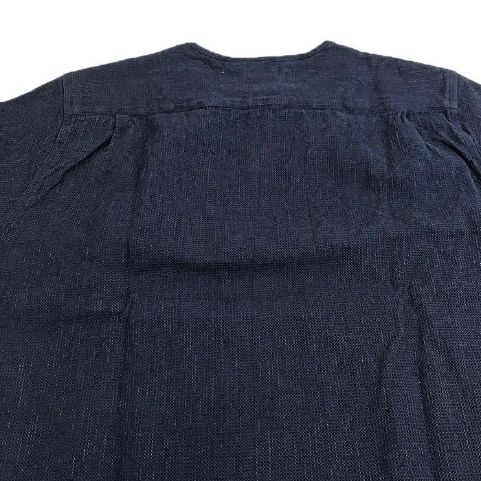 エフオービー FOBファクトリー 【SALE】F3493 INDIGO WAFFLE-T  インディゴワッフルTシャツ　ワッフル素材のインディゴ染T｜gaku-shop｜06