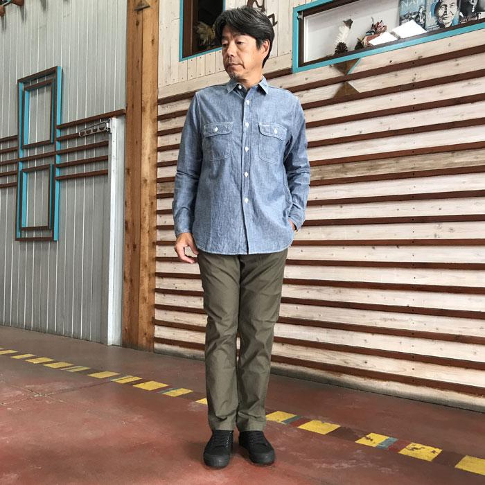 FOB FACTORY（エフオービーファクトリー） シャンブレーワークシャツ