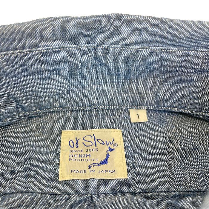 【美品】orslow オアスロウ スタンダード ボタンダウンシャツ シャンブレー orslow オアスロウ CHAMBRAY STANDARD BUTTON DOWN SHIRT