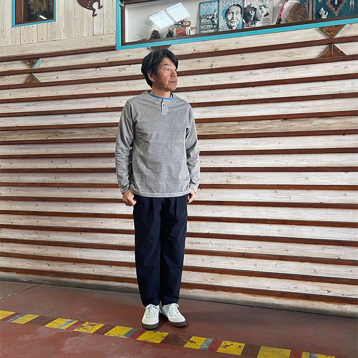 Jackman（ジャックマン） ヘンリーネックロングTシャツ Henleyneck