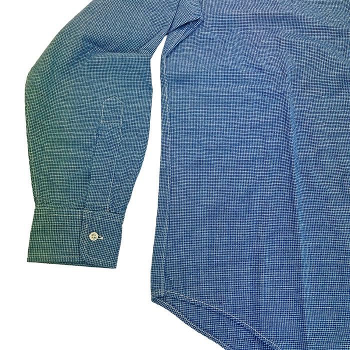 orSlow（オアスロウ） スモールチェックインディゴシャンブレー 