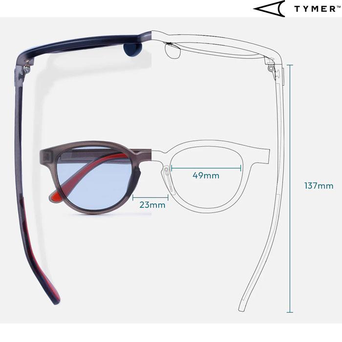 TYMER タイマー ELIOT TY100 偏光調光レンズ スポーツサングラス Photochromic GreyPolarized フォトクロミックグレーポラライズド TY100-MBK-PGYPの画像