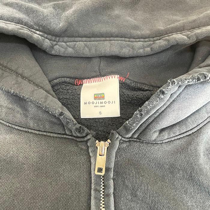 MOOJIMOOJI ムージムージ OVERSIZED ZIPUP HOODIE AGED ジップアップ