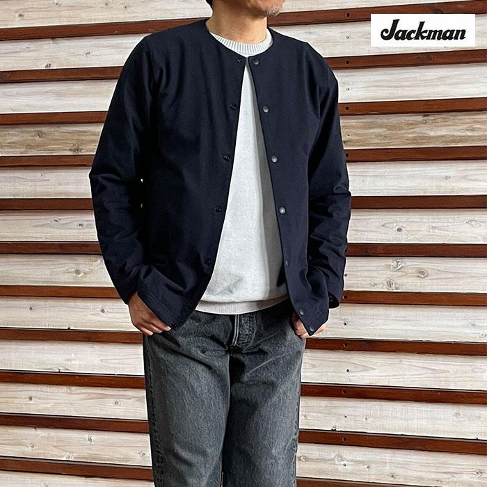 Jackman】バックネップカラーレスジャケット XL ネイビー 日本製