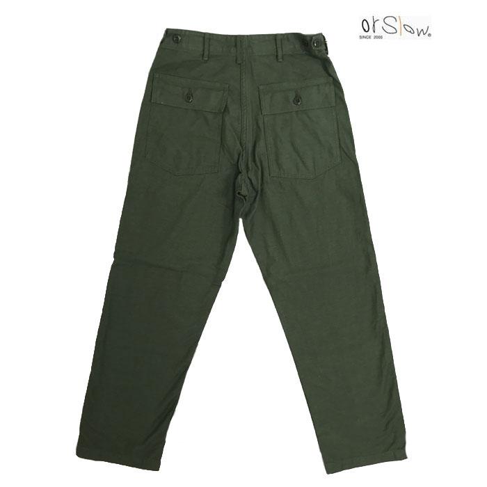 orslow オアスロウ ORSLOW ファティーグパンツ 01-5002-16　US ARMY FATIGEパンツ　オリジナルの国内生地バックサテン採用 　Green｜gaku-shop｜12