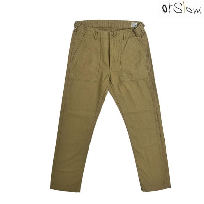 Orslow  オアスロウ スリムフィットファティーグパンツ　01-5032-40　US　ARMY　SLIM FIT FATIGUEパンツ　オリジナルバックサテン生地　カーキ｜gaku-shop｜02