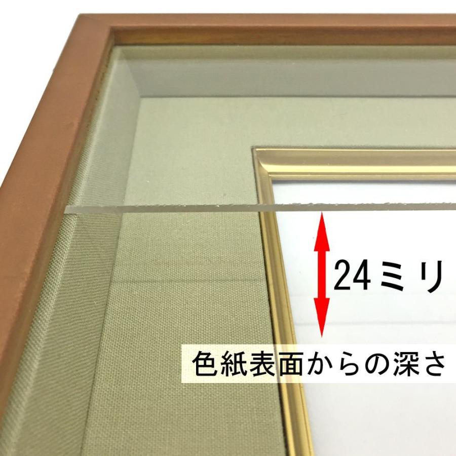 深型色紙額 7607 ガラス付 /242×273(色紙)の色紙用 約1.4kg : 額縁の