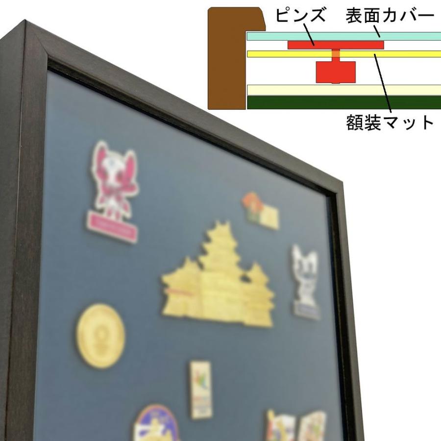 ピンバッジ(ピンズ)専用額 5767 ガラス付 /額縁内寸法:211×298(A4