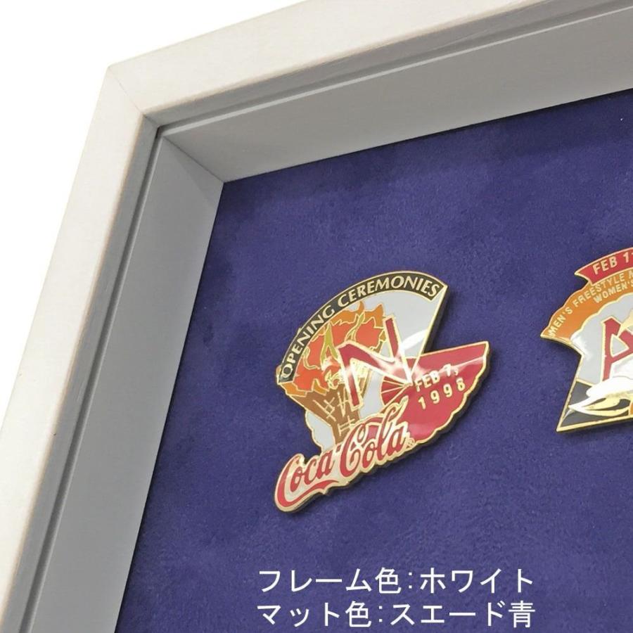 JRA60周年メモリアルホース ピンバッジ 8種 額装 セット ピンズ・ピンバッジ額 レイヤーボックス アクリル付 /額縁内寸法:298