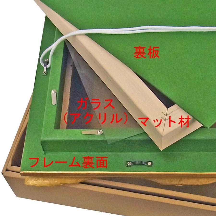 ガラス画と額縁 バブルガラスフレーム 丸形フォトフレーム ナチュラルインテリア