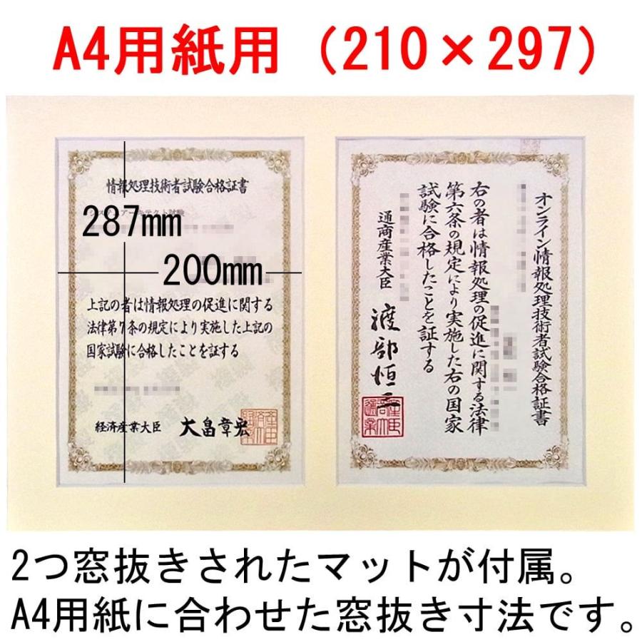 B4(258×365)サイズが2枚入る額縁 B013 アクリル付 2つ窓マット付 /額縁