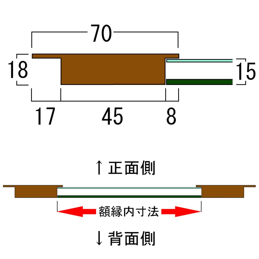 モダンパネル バンブー70 UVカット強化型アクリル付 /額内寸:300×700(3070) 壁面フック付_9