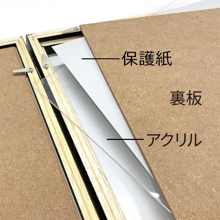 折り畳み2面色紙額(タテ向き2面) TG14 UVカット強化型アクリル付 /242