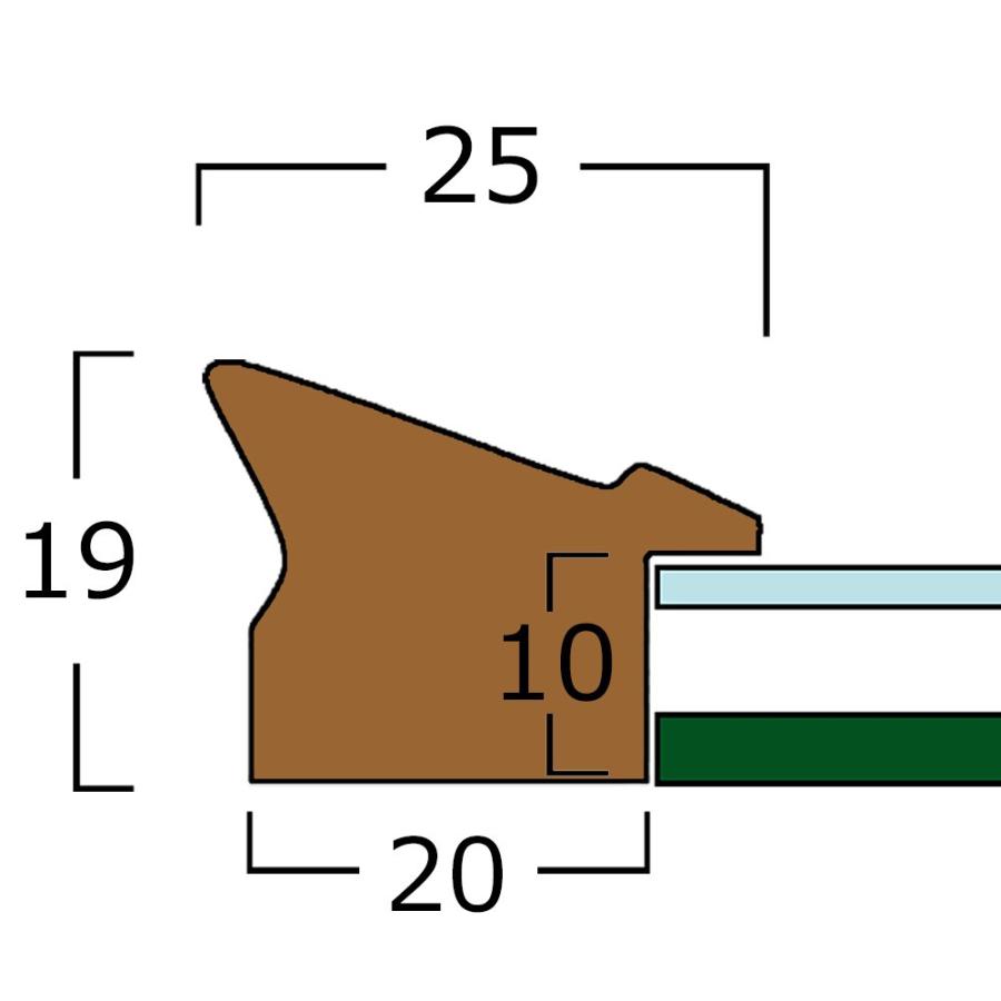 一般額(デッサン額) 翼(つばさ) アクリル付 /額縁内寸法:520×595(水彩F8)の画像