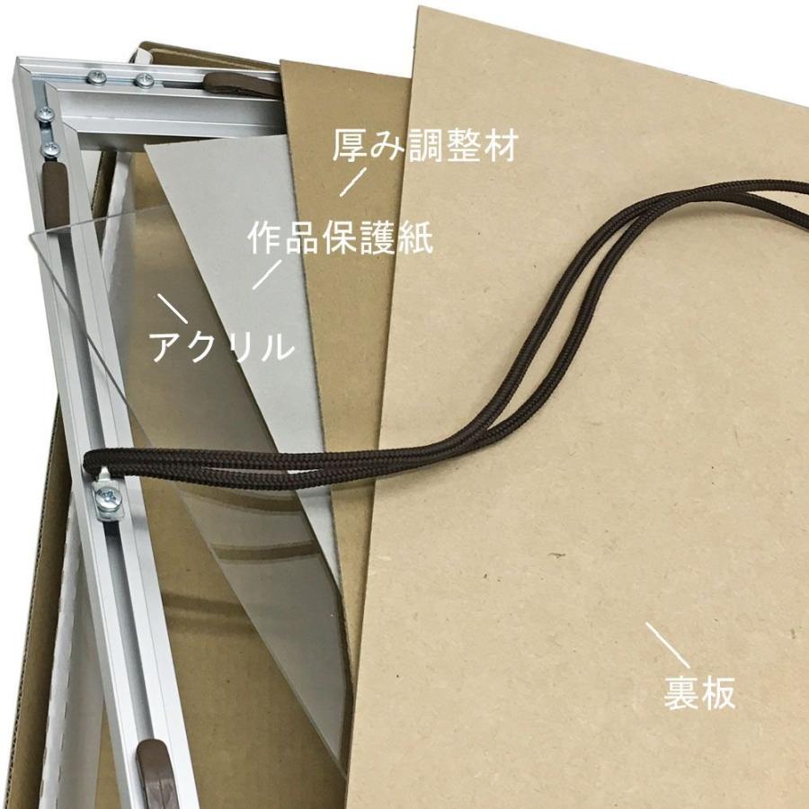 一般額(デッサン額) クレア UVカット強化型アクリル付 /額縁内寸法:741×862(水彩F20) /大型A 時間指定・日祝配送不可_5