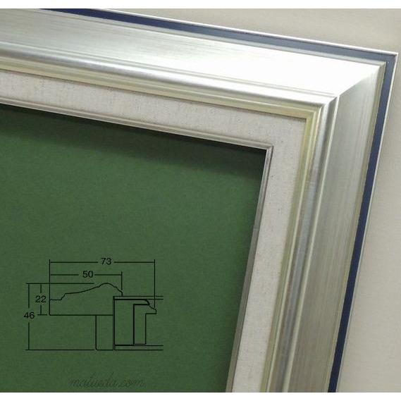 7716 しろがね色 P10号 530×410粍 油画用写真立て 木製 楽器、手芸、コレクション-額縁