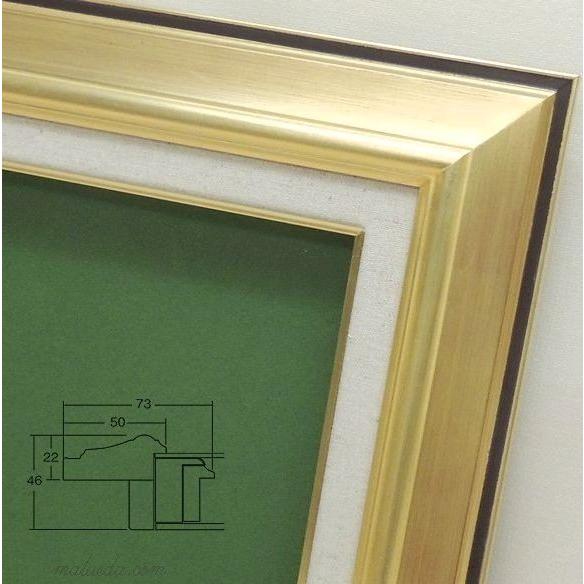 7716 ゴールド F10号 530×455粍 油画用写真立て 木製 画材、アート用品-楽器、手芸、コレクション-額縁