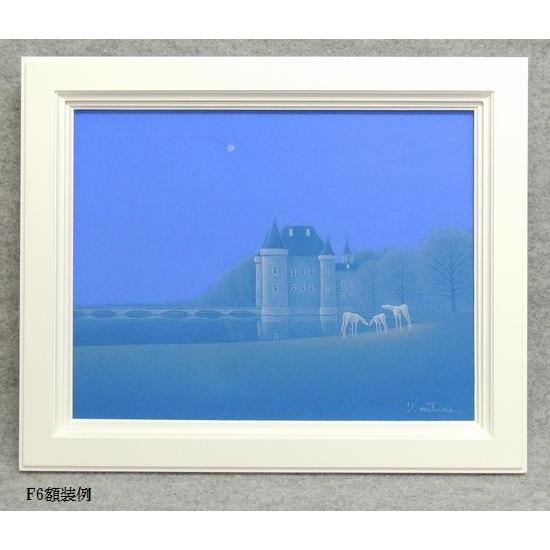 青い花油絵F6(410×318mm)