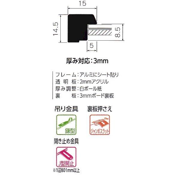 アルフレーム　BH-210F ブラック　4点セット BH-210F スケッチ4F (マット別売) アルフレーム アクリル付 デッサン