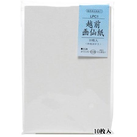 LPC1越前画仙紙 はがき10枚入り わがみ小路 無地はがき : 城下町の額縁