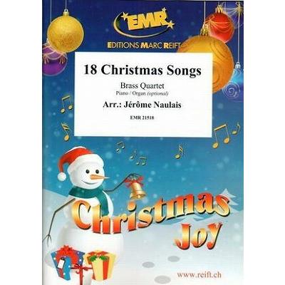 [譜] 18のクリスマス・ソング（きよしこの夜,ジングルベル他）《輸入金管アンサンブル》(18 Christmas Song