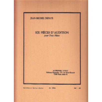 楽譜] オーディションのための6つの小品(ドゥファイ)【フルート