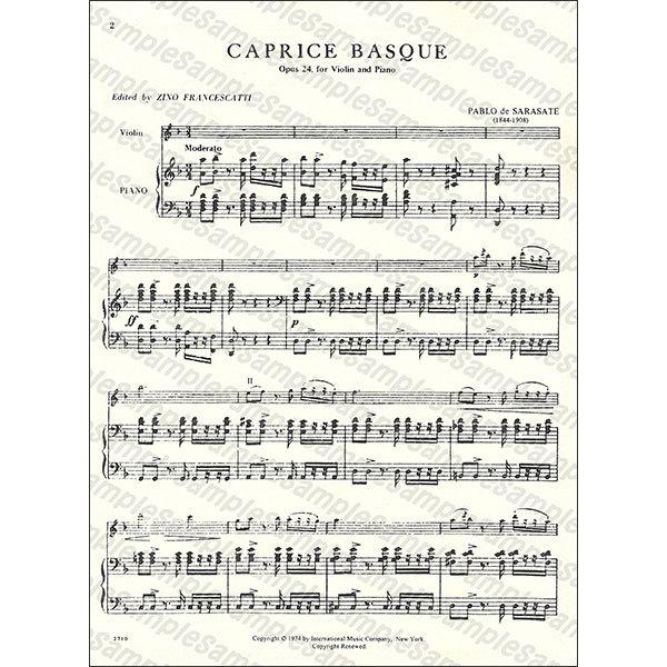 期間限定特価品 楽譜 サラサーテ バスク奇想曲 作品24 Violinとpiano 2710 ヴァイオリンとピアノ 輸入楽譜 T Heartlandgolfpark Com