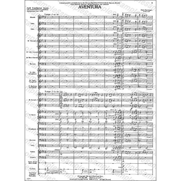 楽譜 スウェアリンジェン/アヴェンチューラ(【259】/012-1778-00