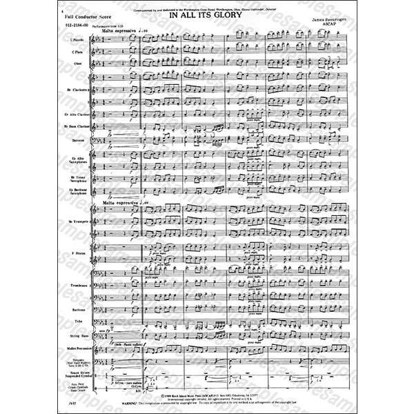 楽譜 スウェアリンジェン/栄光のすべて(【350】/012-2184-00/輸入