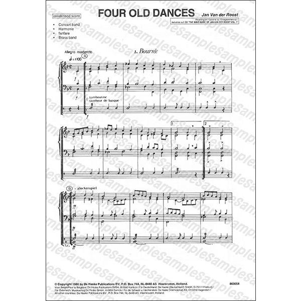 スコア/楽譜 【送料無料/吹奏楽楽譜】Four Old Dances ／4つの古い舞曲