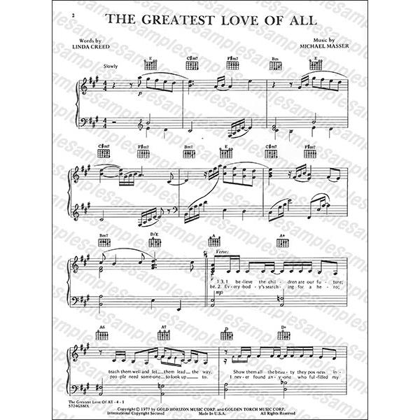 楽譜 ホイットニー・ヒューストン＆ジョージ・ベンソン／グレイテスト