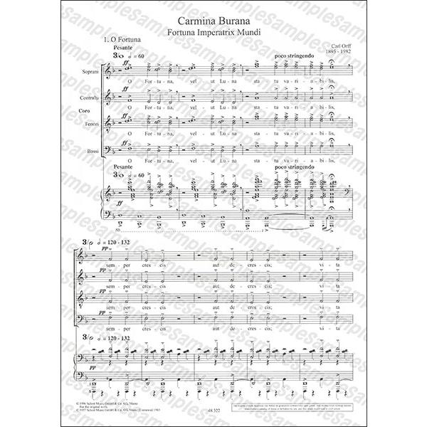 楽譜 オルフ／カルミナ・ブラーナ（ラテン語・独語）(49004001／合唱