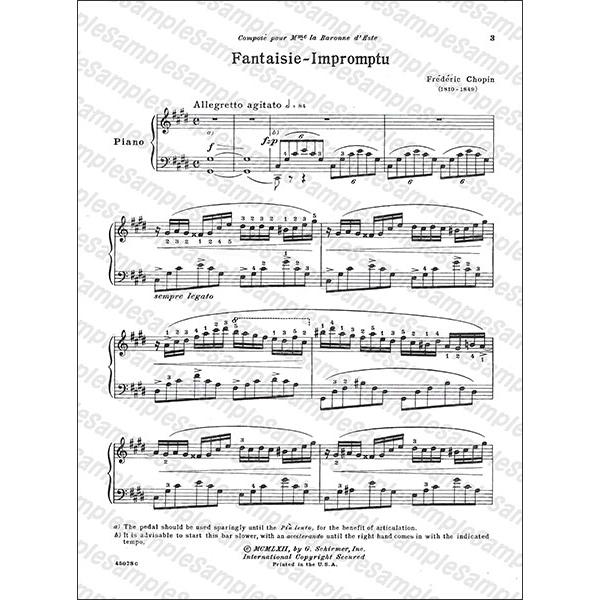楽譜 ショパン/幻想即興曲(【81034】/50336030/ピアノ・ソロ/輸入楽譜