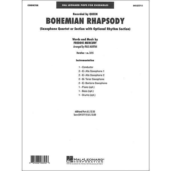 楽譜　ボヘミアン・ラプソディ(04157710／Pops For Ensembles／サックス4重奏（編成：AATB）Level 2.5／輸入楽譜（T）)｜gakufunets｜02