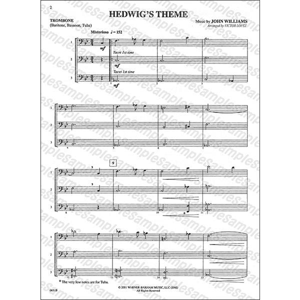 楽譜 「ハリー・ポッターと賢者の石」三重奏曲集（トロンボーン 