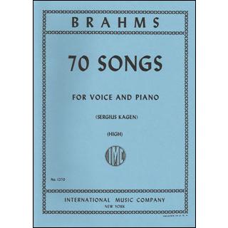 ブラームス 70の歌曲集（低声用）声楽・歌曲用輸入楽譜 楽譜 ブラームス／70の歌曲集（高声用）(1270／声楽・歌曲／輸入楽譜