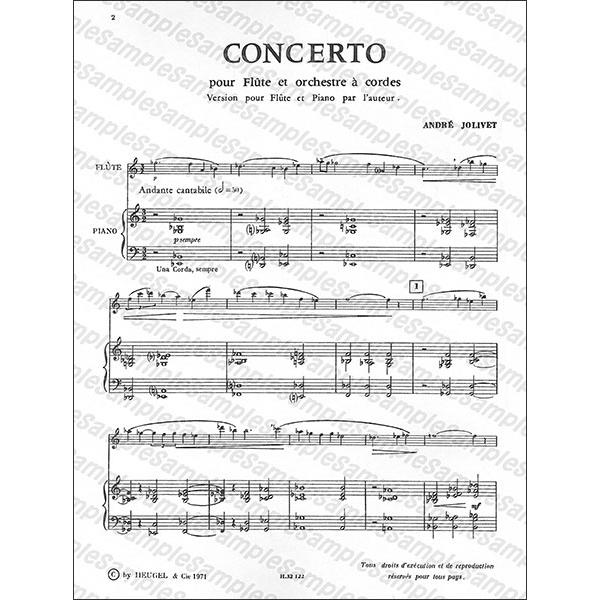A.ジョリヴェ フルート協奏曲 楽譜 楽譜 ジョリヴェ／フルート協奏曲(HE32122／フルートとピアノ／輸入