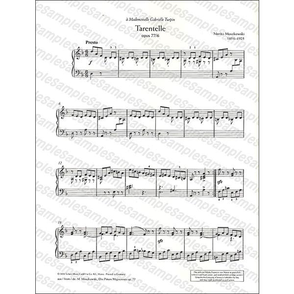 楽譜  モシュコフスキ/タランテラ Op. 77 第6番 (「10のかわいい小品」より)(【263103】/49009229/ED09722/ピアノ・ソロ/輸入楽譜(T))｜gakufunets｜02