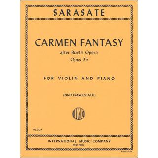 楽譜 サラサーテ／カルメン幻想曲 Op. 25(2624／ヴァイオリンとピアノ