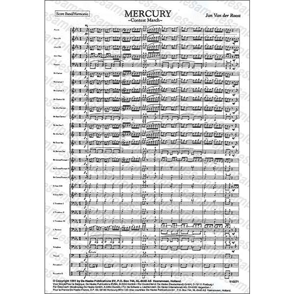 楽譜 ロースト／マーキュリー(【DHP0910271-010／44001693】／1727