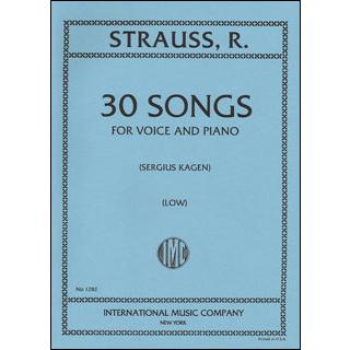 楽譜 R. シュトラウス／30の歌曲集（低声用）(【413667】／1282／歌と