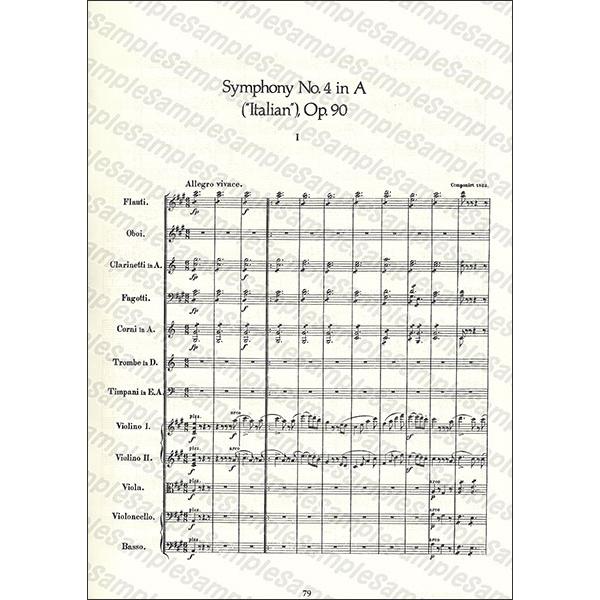 楽譜 メンデルスゾーン／交響曲 第3番 「スコットランド」＆第4番