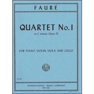 楽譜 フォーレ／ピアノ四重奏曲 第1番 ハ短調 作品15(【734137】／1351 