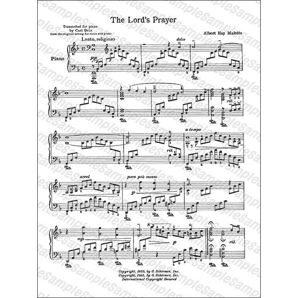 楽譜 マロット／主の祈り(【79495】／50283050／ピアノ・ソロ／輸入
