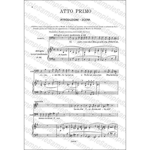 楽譜　ヴェルディ／歌劇「アイーダ」(ヴォーカル・スコア（イタリア語）／輸入楽譜（T）)_2