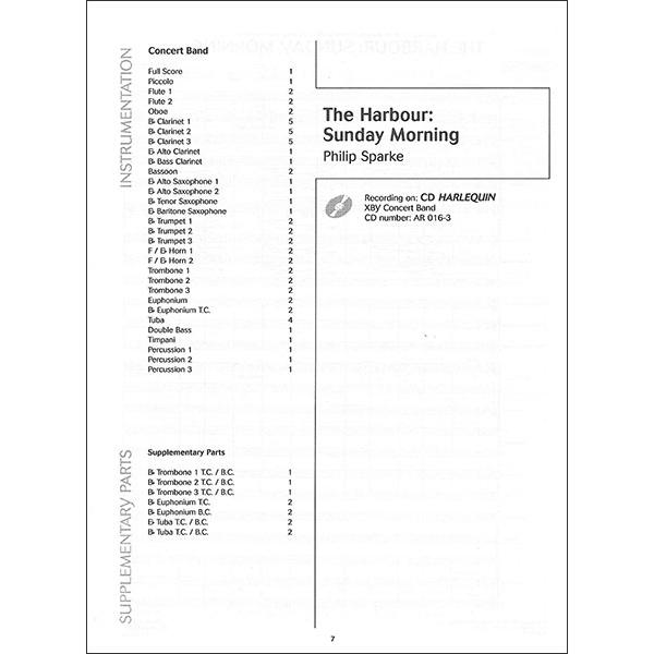 楽譜　スパーク／港 〜日曜の朝(【365438】／AMP167-010／44003191／輸入吹奏楽譜（T）／G3／T:7:00) 日曜の朝
