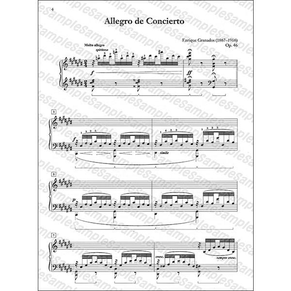 楽譜 グラナドス／演奏会用アレグロ 作品46(【2162035】／47909